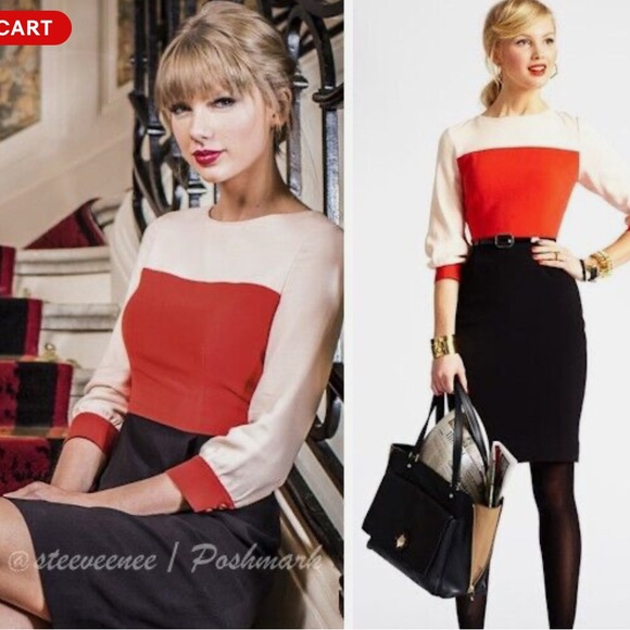 Kate Spade ♠️ Parker Colorblock Sheath Dress Taylor Swift - Picture 5 of 16